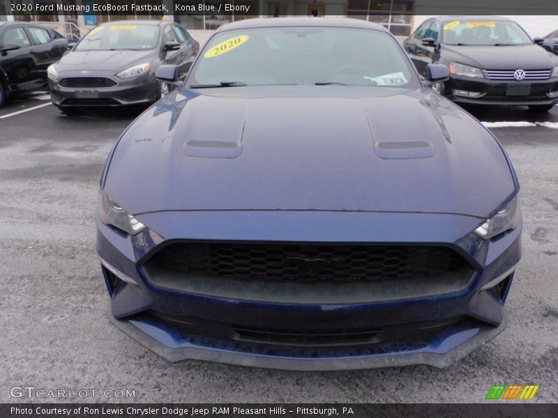 Kona Blue / Ebony 2020 Ford Mustang EcoBoost Fastback