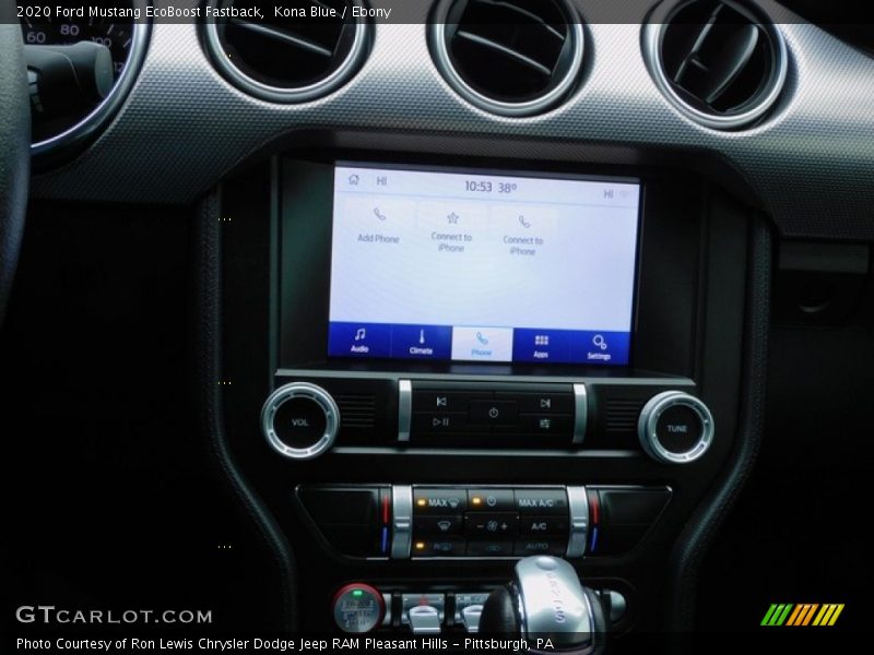 Kona Blue / Ebony 2020 Ford Mustang EcoBoost Fastback
