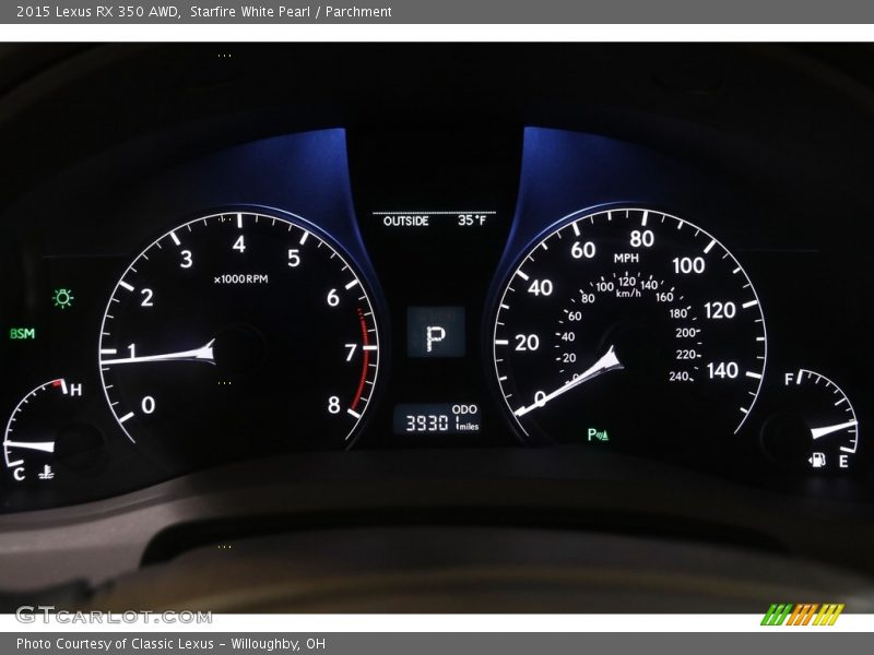 Starfire White Pearl / Parchment 2015 Lexus RX 350 AWD