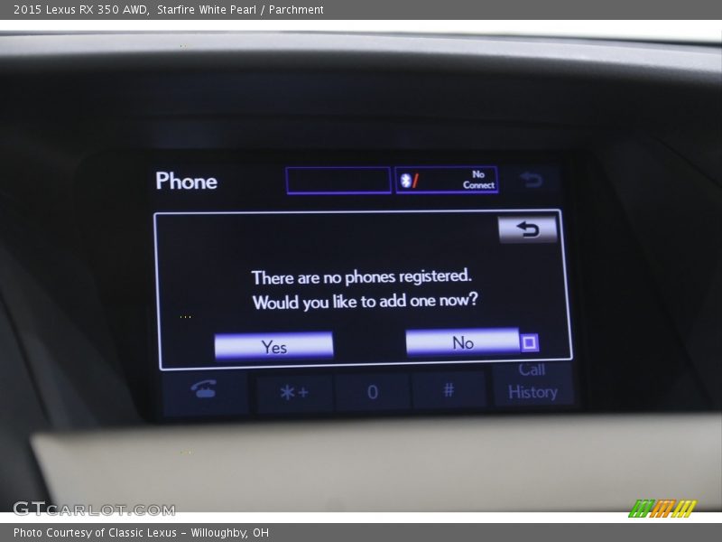 Starfire White Pearl / Parchment 2015 Lexus RX 350 AWD