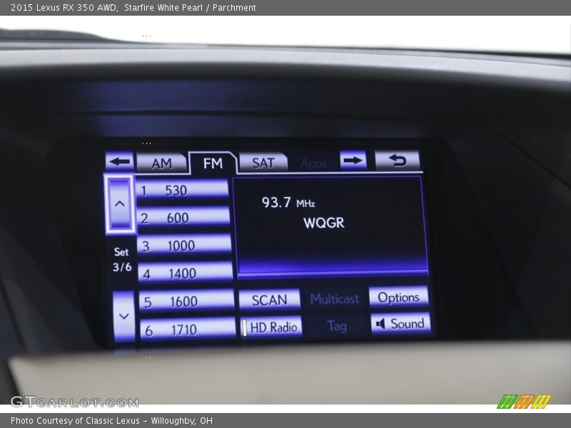 Starfire White Pearl / Parchment 2015 Lexus RX 350 AWD