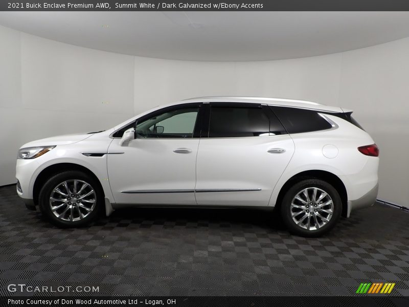 Summit White / Dark Galvanized w/Ebony Accents 2021 Buick Enclave Premium AWD