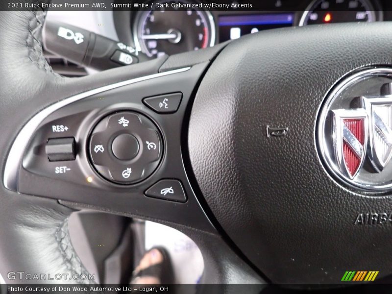 Summit White / Dark Galvanized w/Ebony Accents 2021 Buick Enclave Premium AWD