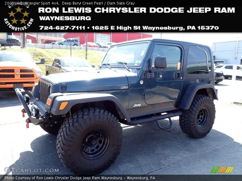 Deep Beryl Green Pearl / Dark Slate Gray 2005 Jeep Wrangler Sport 4x4
