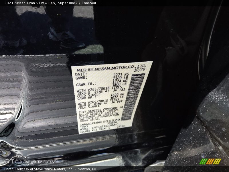 2021 Titan S Crew Cab Super Black Color Code KH3