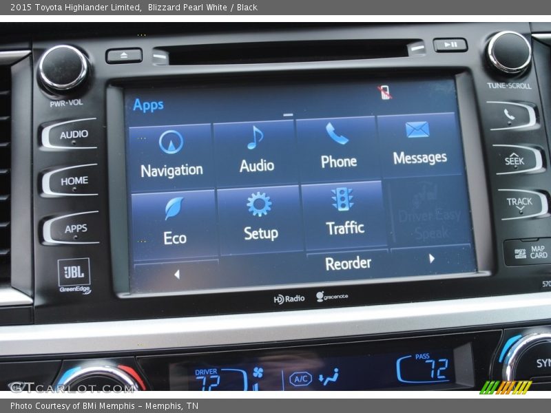 Blizzard Pearl White / Black 2015 Toyota Highlander Limited