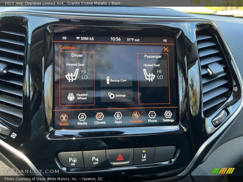 Controls of 2022 Cherokee Limited 4x4