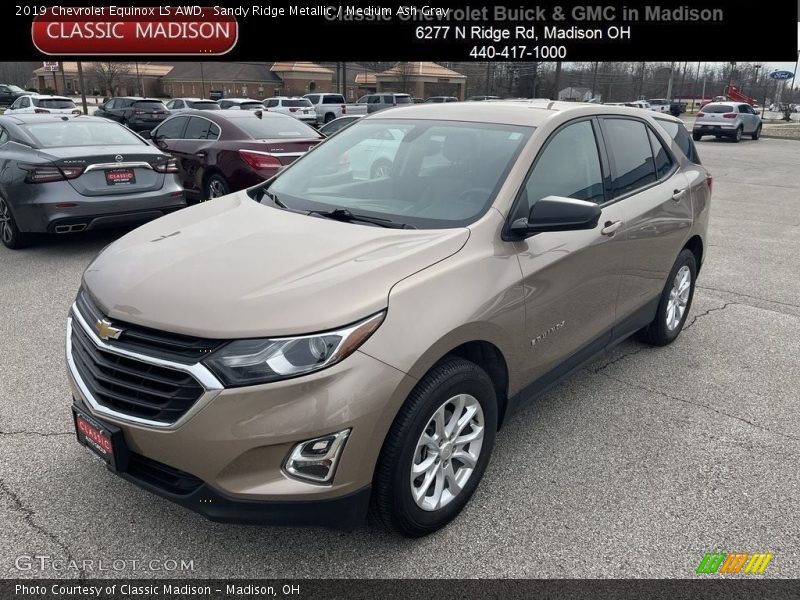 Sandy Ridge Metallic / Medium Ash Gray 2019 Chevrolet Equinox LS AWD