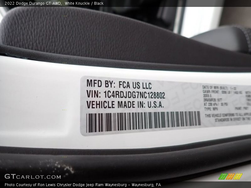 White Knuckle / Black 2022 Dodge Durango GT AWD