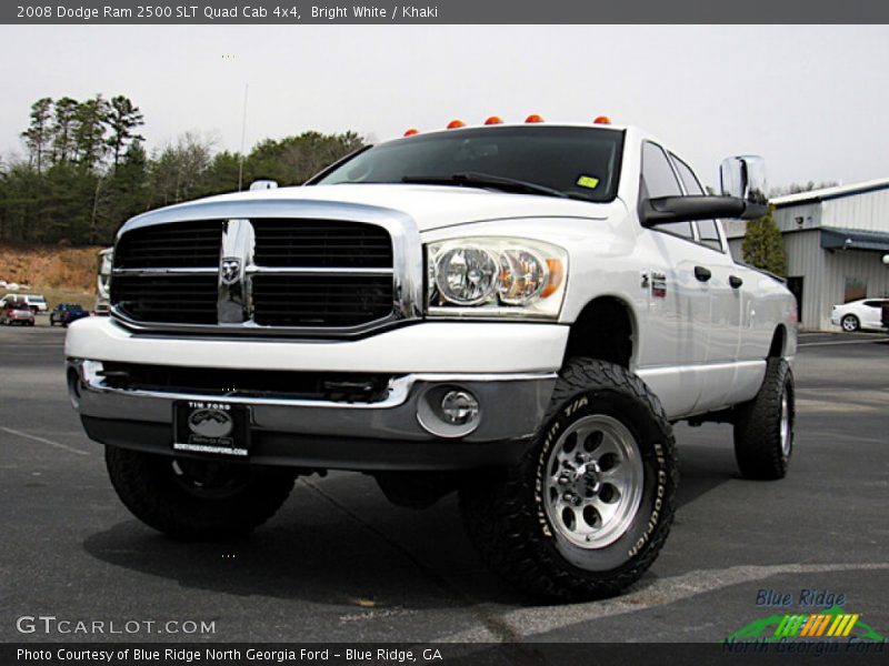 Bright White / Khaki 2008 Dodge Ram 2500 SLT Quad Cab 4x4