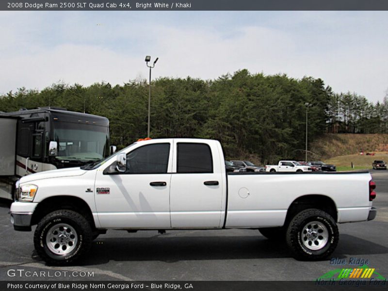 Bright White / Khaki 2008 Dodge Ram 2500 SLT Quad Cab 4x4