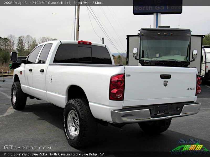 Bright White / Khaki 2008 Dodge Ram 2500 SLT Quad Cab 4x4