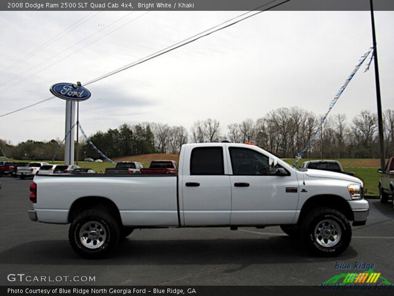 Bright White / Khaki 2008 Dodge Ram 2500 SLT Quad Cab 4x4