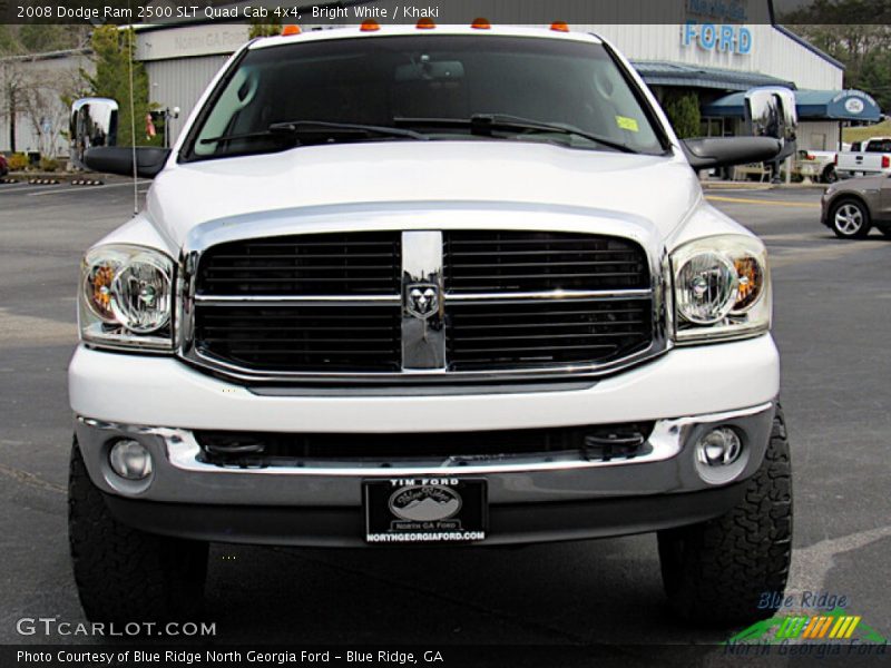 Bright White / Khaki 2008 Dodge Ram 2500 SLT Quad Cab 4x4