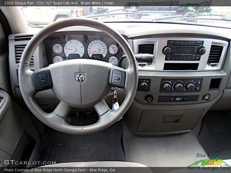 Bright White / Khaki 2008 Dodge Ram 2500 SLT Quad Cab 4x4