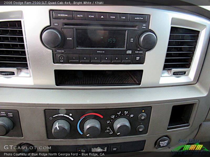 Bright White / Khaki 2008 Dodge Ram 2500 SLT Quad Cab 4x4
