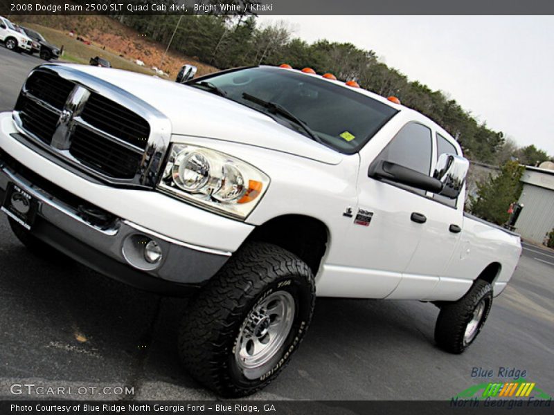 Bright White / Khaki 2008 Dodge Ram 2500 SLT Quad Cab 4x4