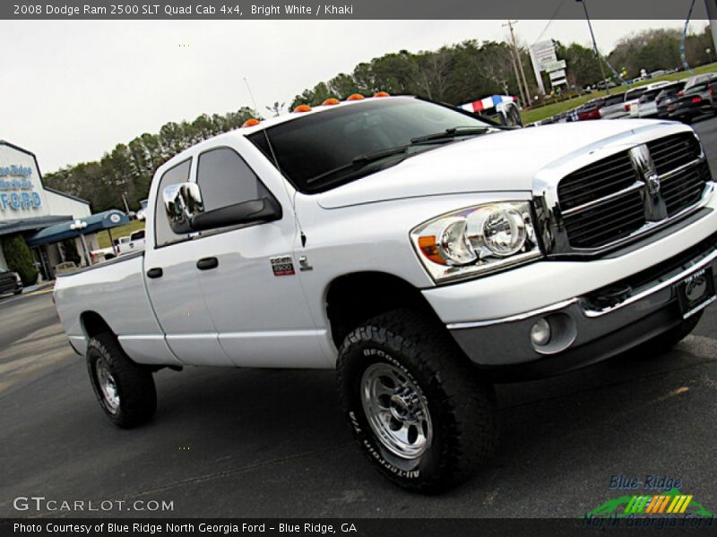 Bright White / Khaki 2008 Dodge Ram 2500 SLT Quad Cab 4x4
