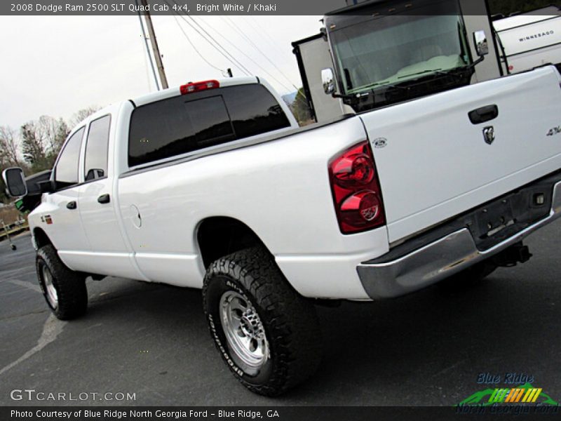 Bright White / Khaki 2008 Dodge Ram 2500 SLT Quad Cab 4x4