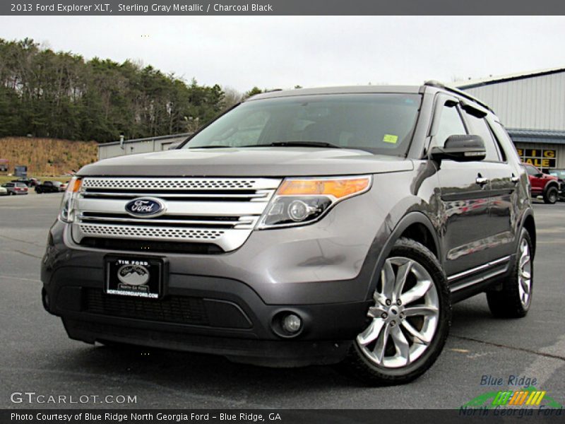 Sterling Gray Metallic / Charcoal Black 2013 Ford Explorer XLT