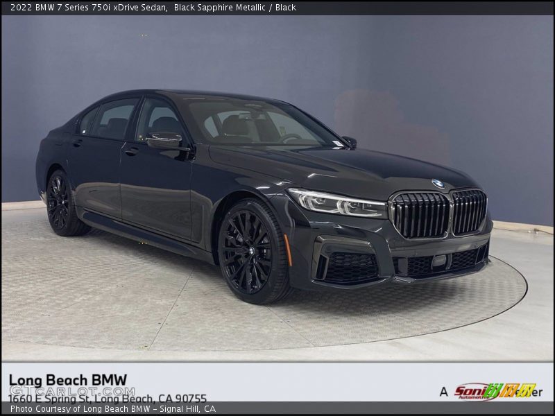 Black Sapphire Metallic / Black 2022 BMW 7 Series 750i xDrive Sedan