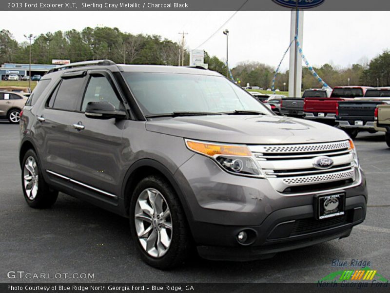 Sterling Gray Metallic / Charcoal Black 2013 Ford Explorer XLT