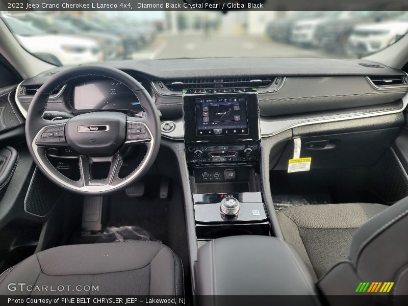 Diamond Black Crystal Pearl / Global Black 2022 Jeep Grand Cherokee L Laredo 4x4