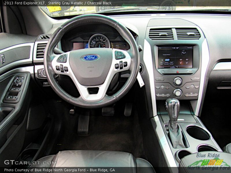 Sterling Gray Metallic / Charcoal Black 2013 Ford Explorer XLT