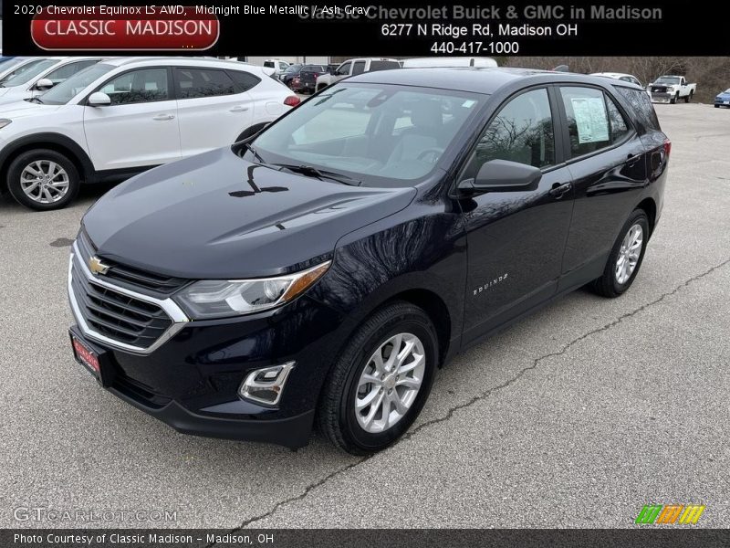 Midnight Blue Metallic / Ash Gray 2020 Chevrolet Equinox LS AWD