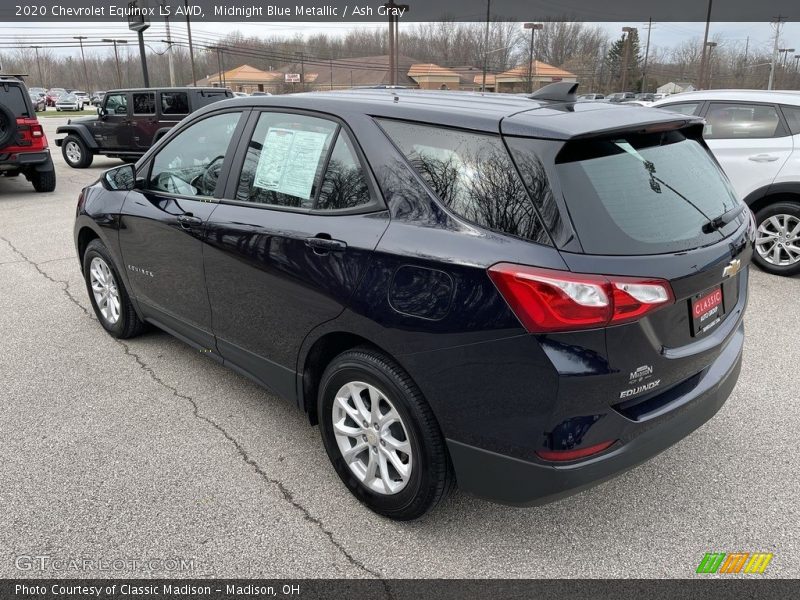 Midnight Blue Metallic / Ash Gray 2020 Chevrolet Equinox LS AWD
