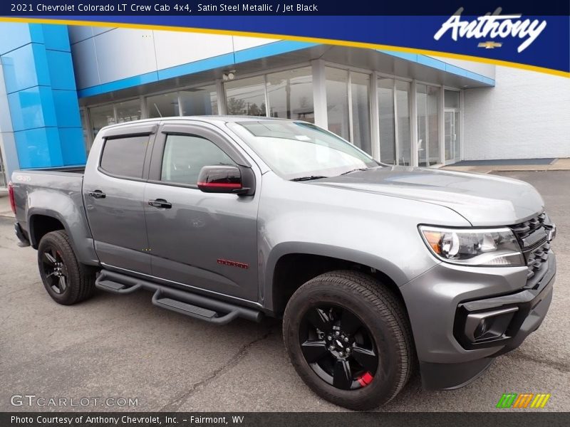 Satin Steel Metallic / Jet Black 2021 Chevrolet Colorado LT Crew Cab 4x4