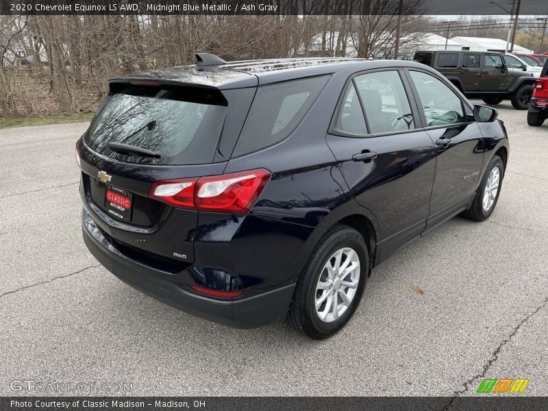 Midnight Blue Metallic / Ash Gray 2020 Chevrolet Equinox LS AWD