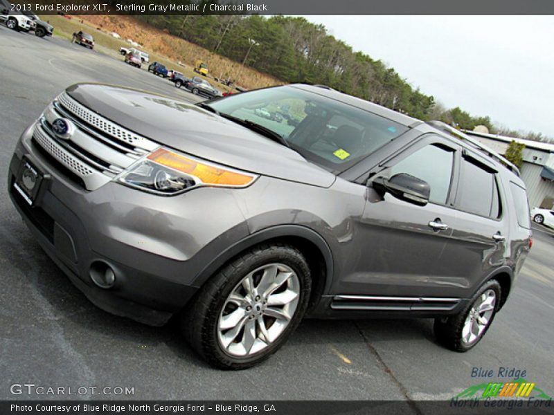 Sterling Gray Metallic / Charcoal Black 2013 Ford Explorer XLT