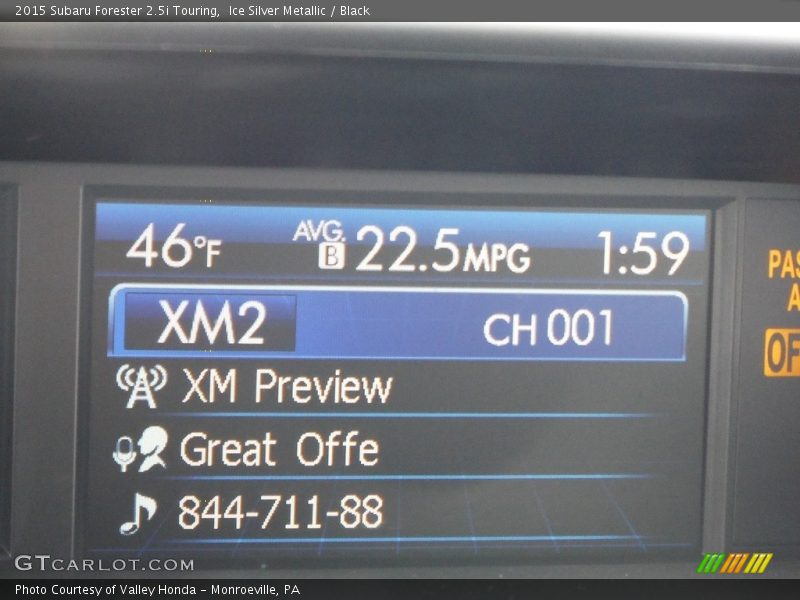 Ice Silver Metallic / Black 2015 Subaru Forester 2.5i Touring