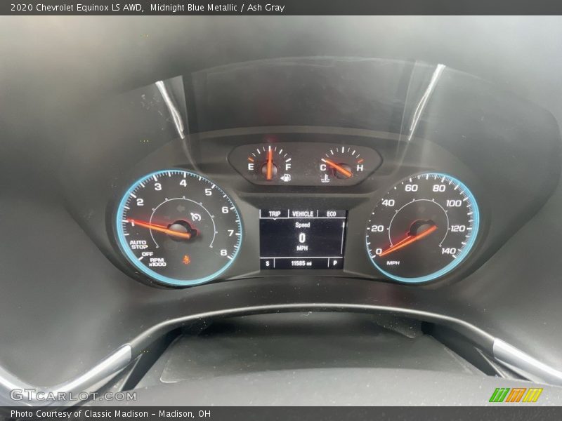 Midnight Blue Metallic / Ash Gray 2020 Chevrolet Equinox LS AWD