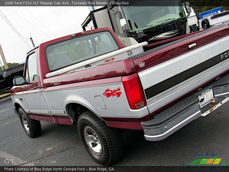 Toreador Red Metallic / Ruby Red 1996 Ford F150 XLT Regular Cab 4x4