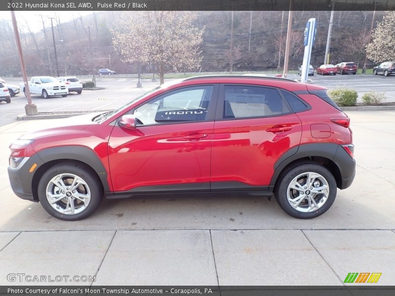 Pulse Red / Black 2022 Hyundai Kona SEL AWD