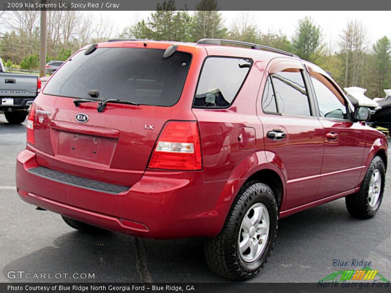 Spicy Red / Gray 2009 Kia Sorento LX