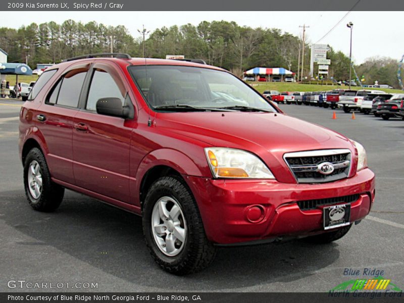 Spicy Red / Gray 2009 Kia Sorento LX