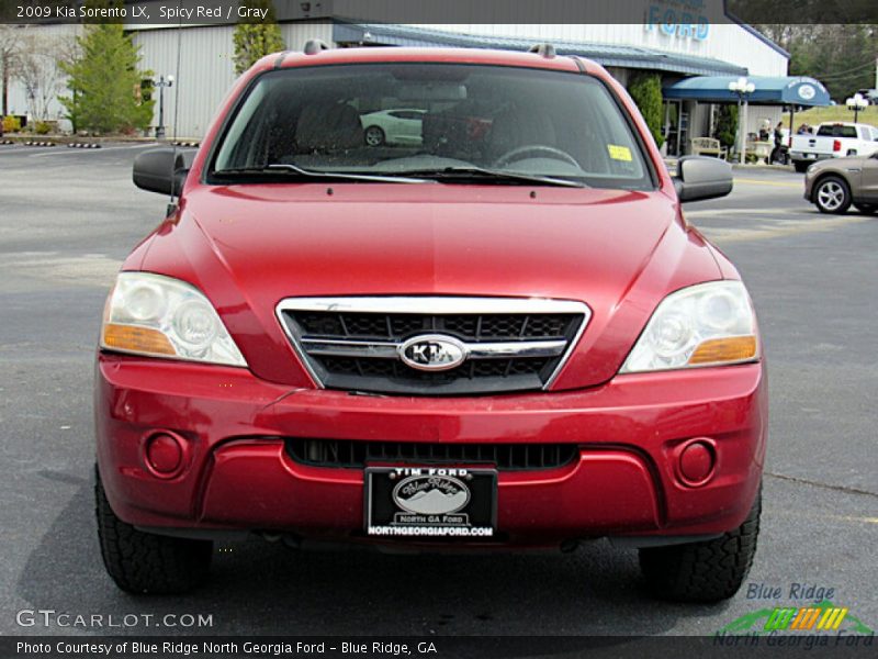 Spicy Red / Gray 2009 Kia Sorento LX