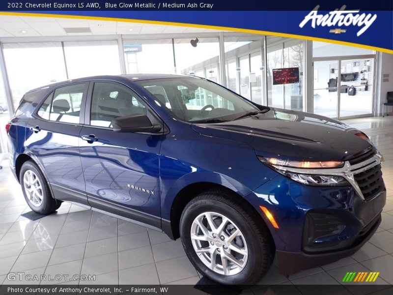 Blue Glow Metallic / Medium Ash Gray 2022 Chevrolet Equinox LS AWD