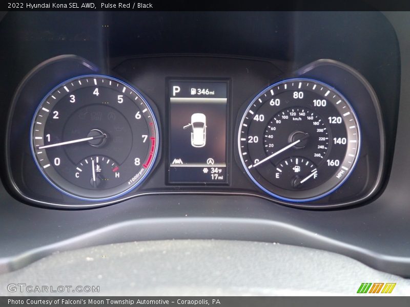 Pulse Red / Black 2022 Hyundai Kona SEL AWD