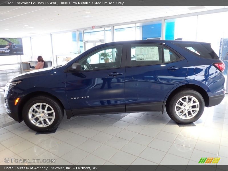 Blue Glow Metallic / Medium Ash Gray 2022 Chevrolet Equinox LS AWD