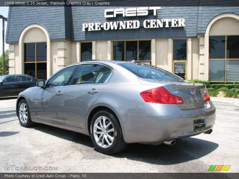 Platinum Graphite Gray / Graphite 2008 Infiniti G 35 Sedan