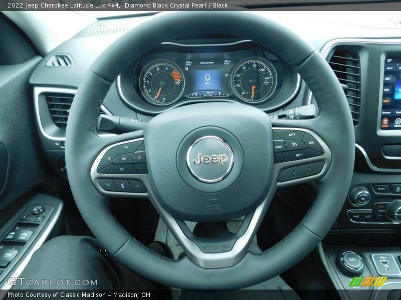 Diamond Black Crystal Pearl / Black 2022 Jeep Cherokee Latitude Lux 4x4