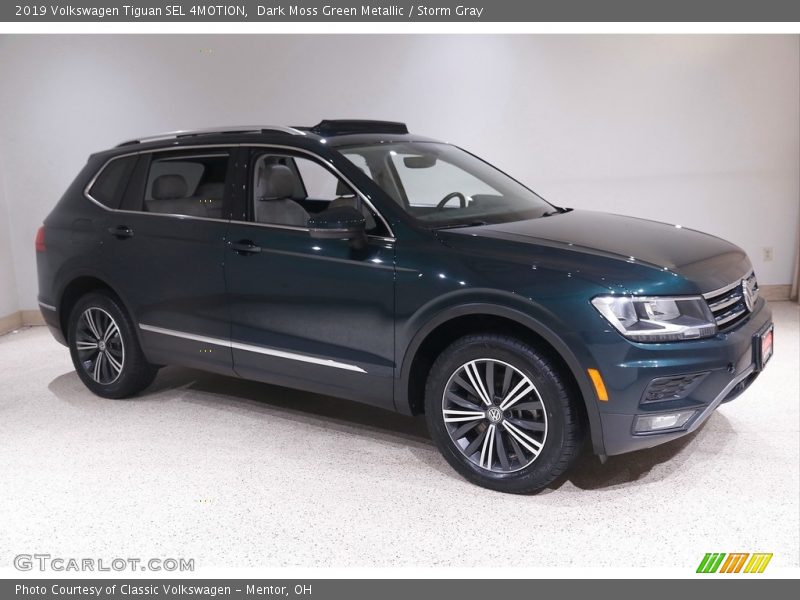 Dark Moss Green Metallic / Storm Gray 2019 Volkswagen Tiguan SEL 4MOTION
