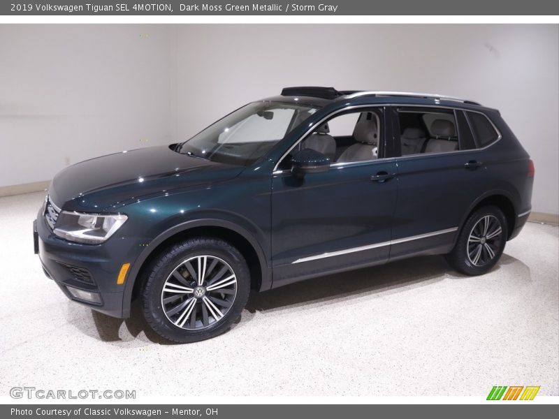 Dark Moss Green Metallic / Storm Gray 2019 Volkswagen Tiguan SEL 4MOTION
