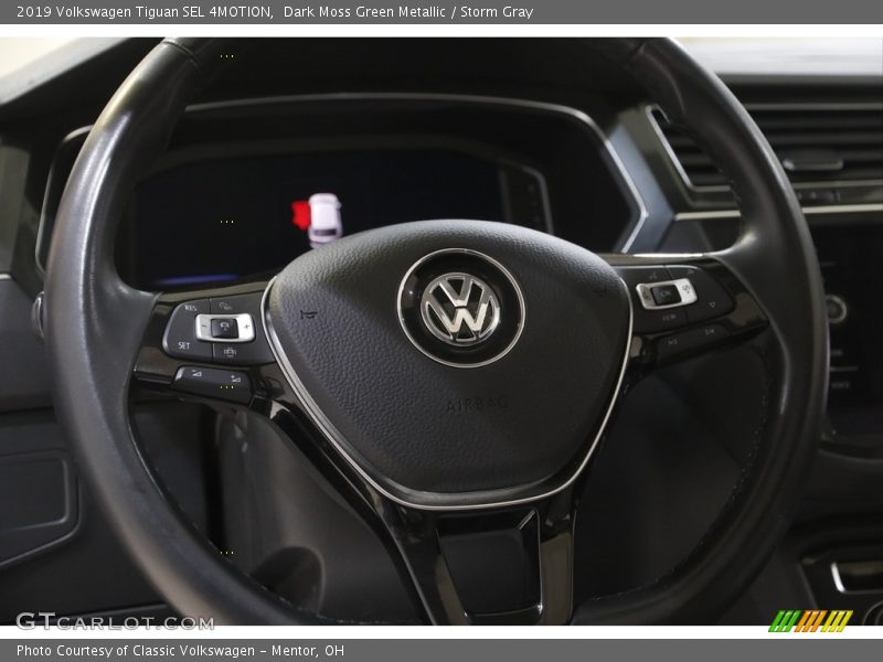 Dark Moss Green Metallic / Storm Gray 2019 Volkswagen Tiguan SEL 4MOTION