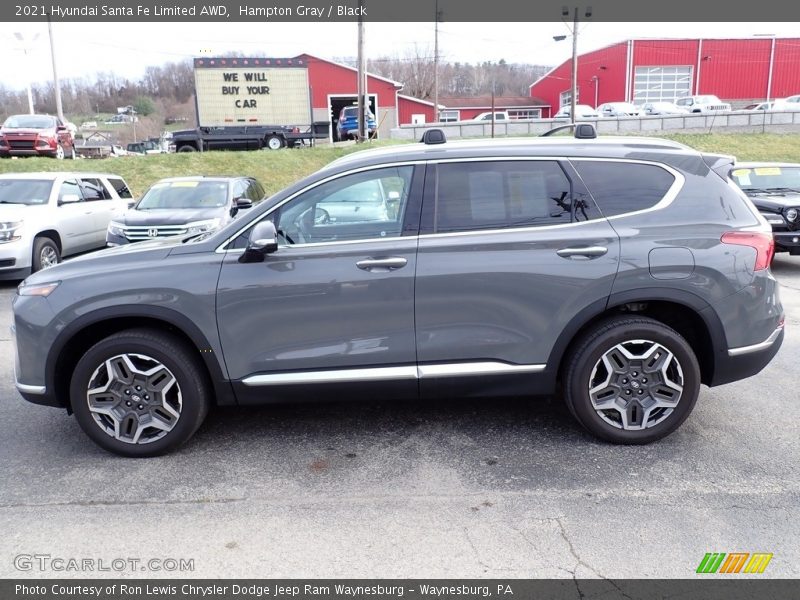 Hampton Gray / Black 2021 Hyundai Santa Fe Limited AWD