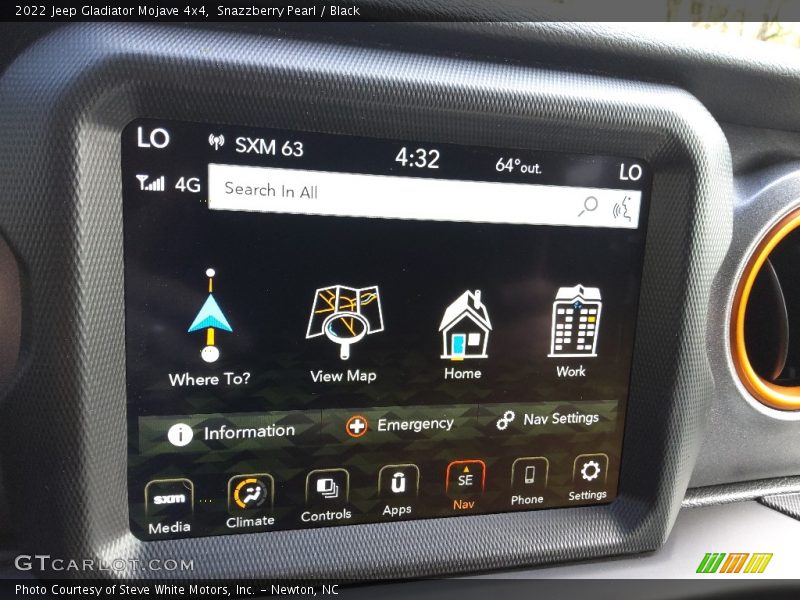 Controls of 2022 Gladiator Mojave 4x4